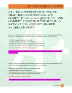 ATI - RN COMPREHENSIVE ONLINE  PRACTICE EXAM PREP 2025/2026  COMPLETE 450 verified  QUESTIONS