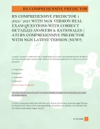 RN COMPREHENSIVE PREDICTOR 1  2024/ 2025 WITH NGN VERSION REAL  EXAM QUESTIONS