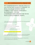 RN COMPREHENSIVE PREDICTOR 2024/  2025 WITH NGN NEWEST VERSION 180  REAL EXAM QUESTIONS