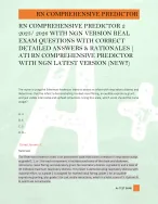 RN COMPREHENSIVE PREDICTOR 2  2025/ 2026 WITH NGN VERSION REAL  EXAM QUESTIONS WITH CORRECT