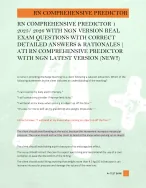 RN COMPREHENSIVE PREDICTOR 1  2025/ 2026 WITH NGN VERSION REAL  EXAM QUESTIONS WITH CORRECT