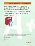 2025 RN COMPREHENSIVE PREDICTOR   2025/2026 WITH NGN NEWEST VERSION 180  REAL EXAM QUESTIONS