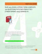 NUR 1025 EXAM 3 SPRING TERM COMPLETE  150 QUESTIONS WITH RATIONALE FSCJ  (TAKEN SPRING 2025)