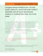 Georgette Review PMHNP Exam 1 ACTUAL  EXAM COMPLETE  QUESTIONS AND CORRECT  ANSWERS