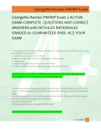 Georgette Review PMHNP Exam 2 ACTUAL  EXAM COMPLETE  QUESTIONS AND CORRECT  ANSWERS