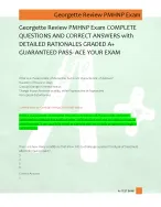 Georgette Review PMHNP Exam COMPLETE   QUESTIONS AND CORRECT ANSWERS with  DETAILED RATIONALES