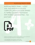 NURS 629 PAEDS  EXAM 1   LATEST  2025- 2025 MARYVILLE COLLEGE  COMPLETE LATEST 2025-2026 GRADED  A+