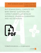 RHIT DOMAIN EXAM 3  COMPLETE TEST  BANK VERIFIED  QUESTIONS AND  CORRECT ANSWERS with DETAILED
