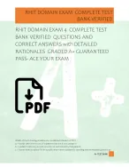 RHIT DOMAIN EXAM 4  COMPLETE TEST  BANK VERIFIED  QUESTIONS AND  CORRECT ANSWERS with DETAILED
