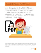 2026 Georgette Review PMHNP Exam 1  COMPLETE VERIFIED QUESTIONS AND  CORRECT ANSWERS with DETAILED