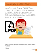 2026 Georgette Review PMHNP Exam  COMPLETE VERIFIED QUESTIONS AND  CORRECT ANSWERS with DETAILED