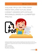 2025-2026  NR 511 CEA  FINAL EXAM  PREDICTOR LATEST ACTUAL EXAM  CORRECT ANSWERS WITH DETAILED