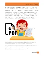 NUR 1025 FUNDAMENTALS OF NURSING   EXAM  LATEST UPDATE 2026 MIAMI DADE  COLLEGE REAL ACTUAL EXAM