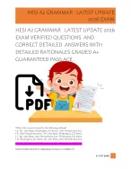 HESI A2 GRAMMAR   LATEST UPDATE 2026  EXAM VERIFIED QUESTIONS  AND  CORRECT DETAILED  ANSWERS