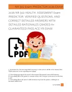 2026 NR 302 HEALTH  ASSESMENT Exam  PREDICTOR  VERIFIED QUESTIONS  AND  CORRECT DETAILED ANSWERS