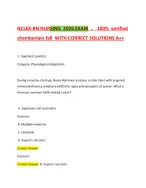 NCLEX-RN NURSING 2026 EXAM .. 100- verified chamberlain fall WITH CORRECT SOLUTIONS A++