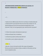 WISCONSIN NURSING JURISPRUDENCE Practice Exam