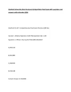 Stanford University Data Structures & Algorithms Final Exam with questions and answers