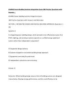 ASHRAE Green Building Systems Integration Exam 200 Practice Questions with Answers.