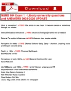 NURS 104 Exam 1 - Liberty university questions - DocMerit