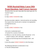 NFHS Baseball Rules Latest 2026 Exam Questions - DocMerit