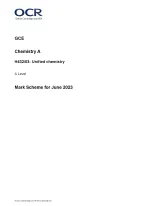 OCR A Level Chemistry A Paper 3 2023 Mark Scheme (H432/03): Unified Chemistry Answers