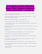 2a Hoisting License Refreshed  Exam With Validated Solutions  Latest 2025-2026 | Graded A+