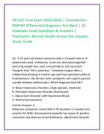 NR 547 Final Exam 2025/2026 | Chamberlain PMHNP Differential Diagnosis Test Bank