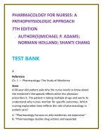 Pharmacology Nursing Test Bank 2026 | Adams Holland Chang 7th Edition | NCLEX-Style Questions