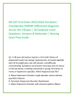 NR 547 Final Exam 2025/2026 Test Bank | Chamberlain PMHNP