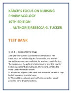 2026 Nursing Test Bank – Karch Pharmacology Test Bank by Rebecca Tucker | NCLEX-Style Questions