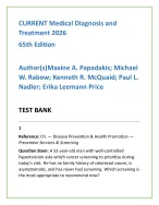CURRENT Medical Diagnosis and Treatment 2026 Test Bank – Internal Medicine MCQs with Answers