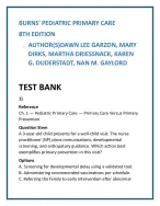 Burns’ Pediatric Primary Care — 8th Ed Test Bank | Full Coverage, 20 MCQs/Chapter