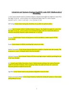 Industrial and Systems Engineering(ISYE) code 6501 Mathematical Modelling