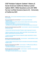 CSET Multiple Subject Subtest 3 (Latest Update 2025 2026) Physical ...