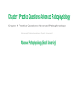 NSG 5003 – Chapter 1 Practice Questions: Advanced Pathophysiology (2025) South University