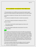 PN ATI Leadership Proctored Exam with NGN 2025 Proctored Exam with All real NGN questions 100% Ans