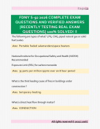 FDNY S-92 2026 COMPLETE EXAM QUESTIONS AND VERIFIED ANSWERS |RECENTLY TESTING REAL EXAM QUESTIONS