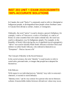 INST 203 UNIT 1 EXAM 2025/2026WITH  100% ACCURATE SOLUTIONS