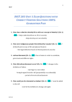 INST 203 UNIT 1 EXAM QUESTIONS WITH  CORRECT VERIFIED SOLUTIONS 100%  GUARANTEED PASS