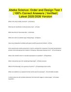 Abeka Science: Order and Design Test 1 | 100% Correct Answers ...