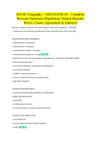 IGCSE Geography – GEO-IGCSE-03 – Complete Revision Summary (Population, Natural Hazards, Rivers, C