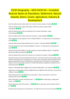 IGCSE Geography – GEO-IGCSE-04 – Complete Revision Notes on Population, Settlement, Natural Hazard