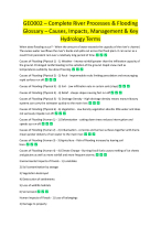 GEO002 – Complete River Processes & Flooding Glossary – Causes, Impacts, Management & Key Hydrology