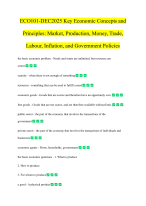 ECO101-DEC2025 Key Economic Concepts and Principles Market, Production, Money, Trade, Labour,