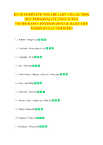 IELTS COMPLETE VOCABULARY COLLECTION 2025 PERSONALITY, EDUCATION, TECHNOLOGY, ENVIRONMENT & DAILY