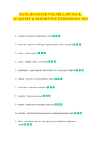 IELTS ADVANCED VOCABULARY PACK ACADEMIC & DESCRIPTIVE EXPRESSIONS 2025.