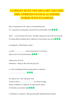 ULTIMATE IELTS VOCABULARY 2025-2026 100- VERIFIED EXAM & ACADEMIC WORDS WITH EXAMPLES