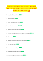 IELTS ESSENTIAL TRANSPORT & DAILY LIFE VOCABULARY 2025-2026 300+ TERMS WITH DEFINITIONS