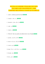 IELTS & ACADEMIC ENGLISH 2025-2026 VOCABULARY MASTERLIST 100- VERIFIED MEANINGS, USAGE & EXAMPLES